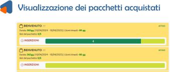 Visualizzazione pacchetti