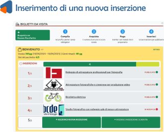 Inserimento nuova inserzione